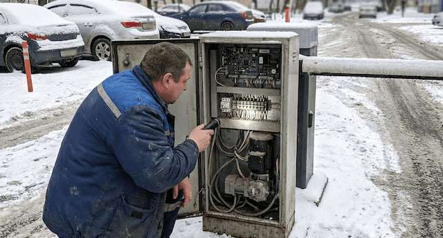 Обслуживание автоматического шлагбаума